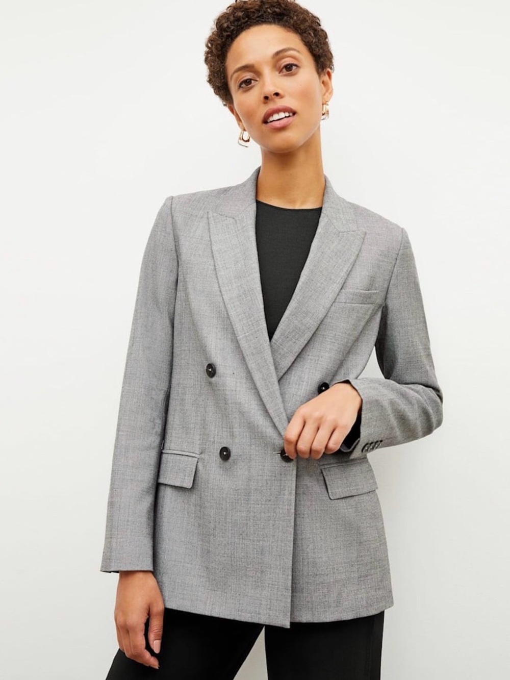 MM Lafleur The O'Hara Boyfriend Blazer - Sharkskin Size 16